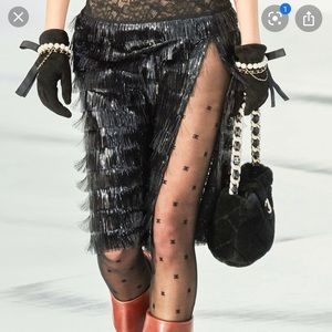 Chanel Runway 2020 Sold Out Medium Black Tights